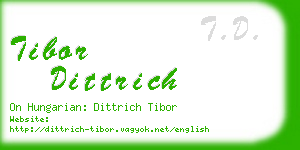 tibor dittrich business card